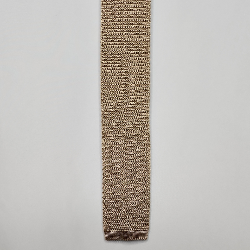 Paul Stuart Gold Silk Knit Tie